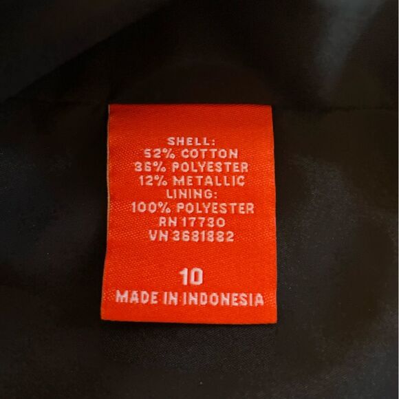 Kirna Zabete For Target Dress Black Metallic Jacquard Wrap A Line Womens Size 10 - Picture 10 of 12